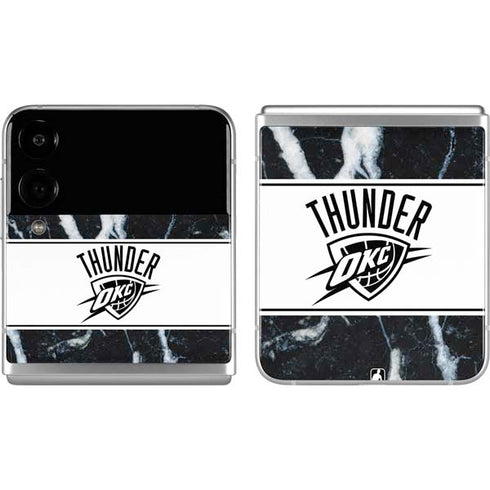 NBA Oklahoma City Thunder Marble Galaxy Z Flip4 5G Skin